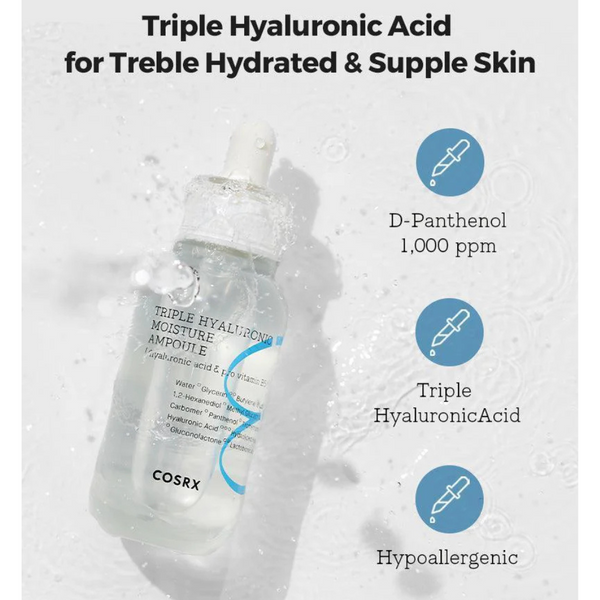 COSRX Hydrium Triple Hyaluronic Moisture Ampoule 40ml - Beauty Affairs 2