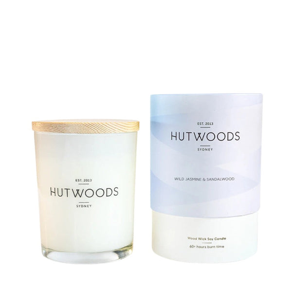 HUTWOODS CANDLE WILD JASMINE & SANDALWOOD HUTWOODS