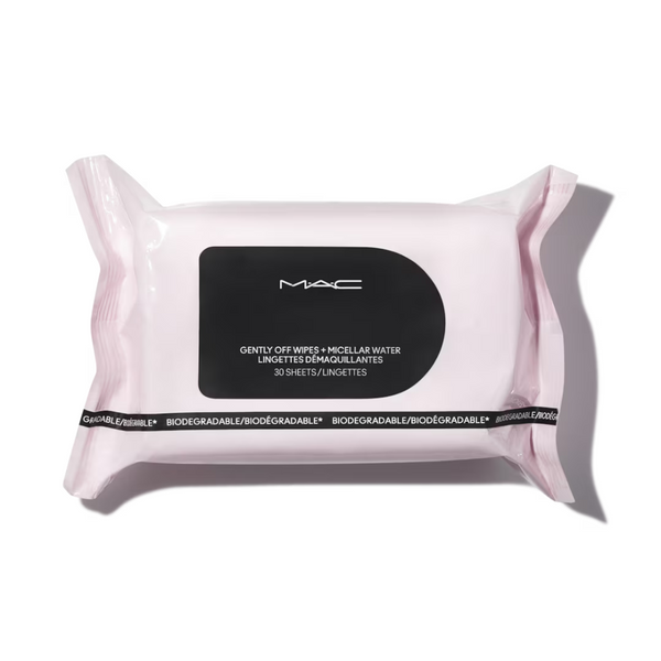 M.A.C Gently Off Wipes + Micellar Water Biodegradable / Mini MAC 30 Sheets - Beauty Affairs 1