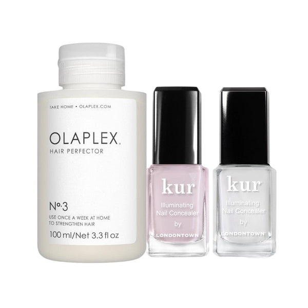 Olaplex No.3 and Londontown kur Nail Concealers Trio Olaplex