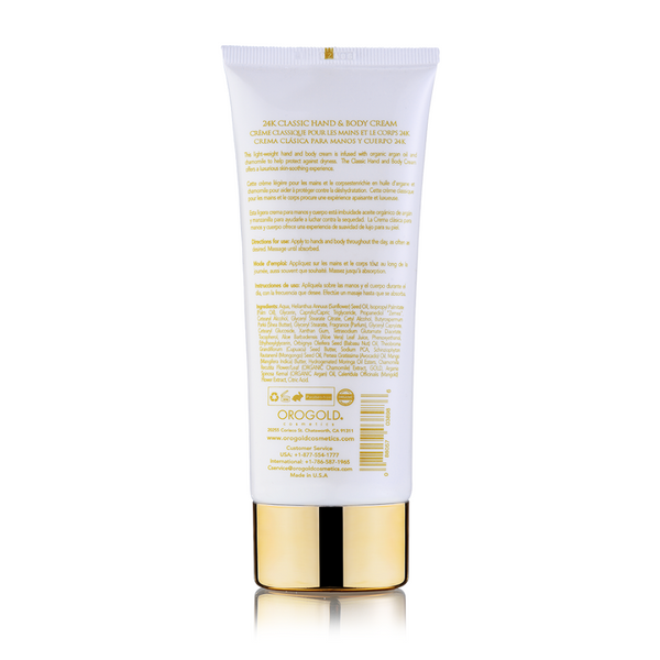 Orogold Cosmetics White Gold 24K Classic Hand & Body Cream 100ml -Beauty Affairs 2