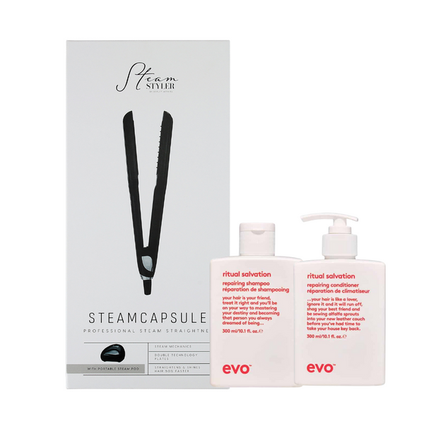 Steam Styler & Evo Ritual Salvation Duo Set (Travel Size) - Beauty Affairs 2