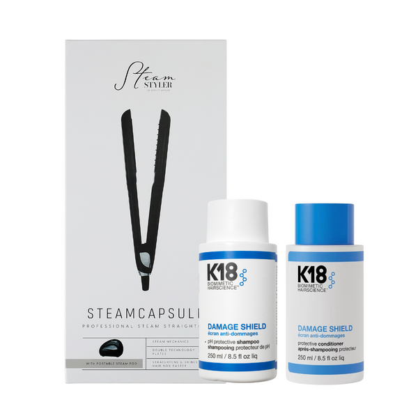 Steam Styler & K18 Damage Shield Duo Set - Beauty Affairs 1