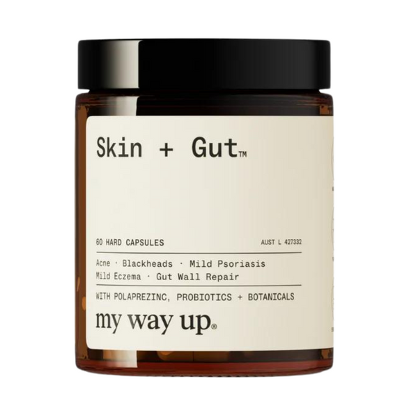 my way up Skin + Gut 60 Hard Capsules- Beauty Affairs 1